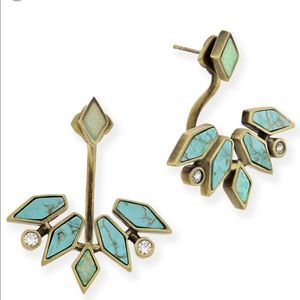Kendra Scott Collette Earrings Turquoise & Brass
